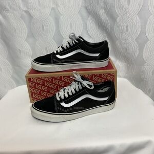 Black and white old skool vans mens 11